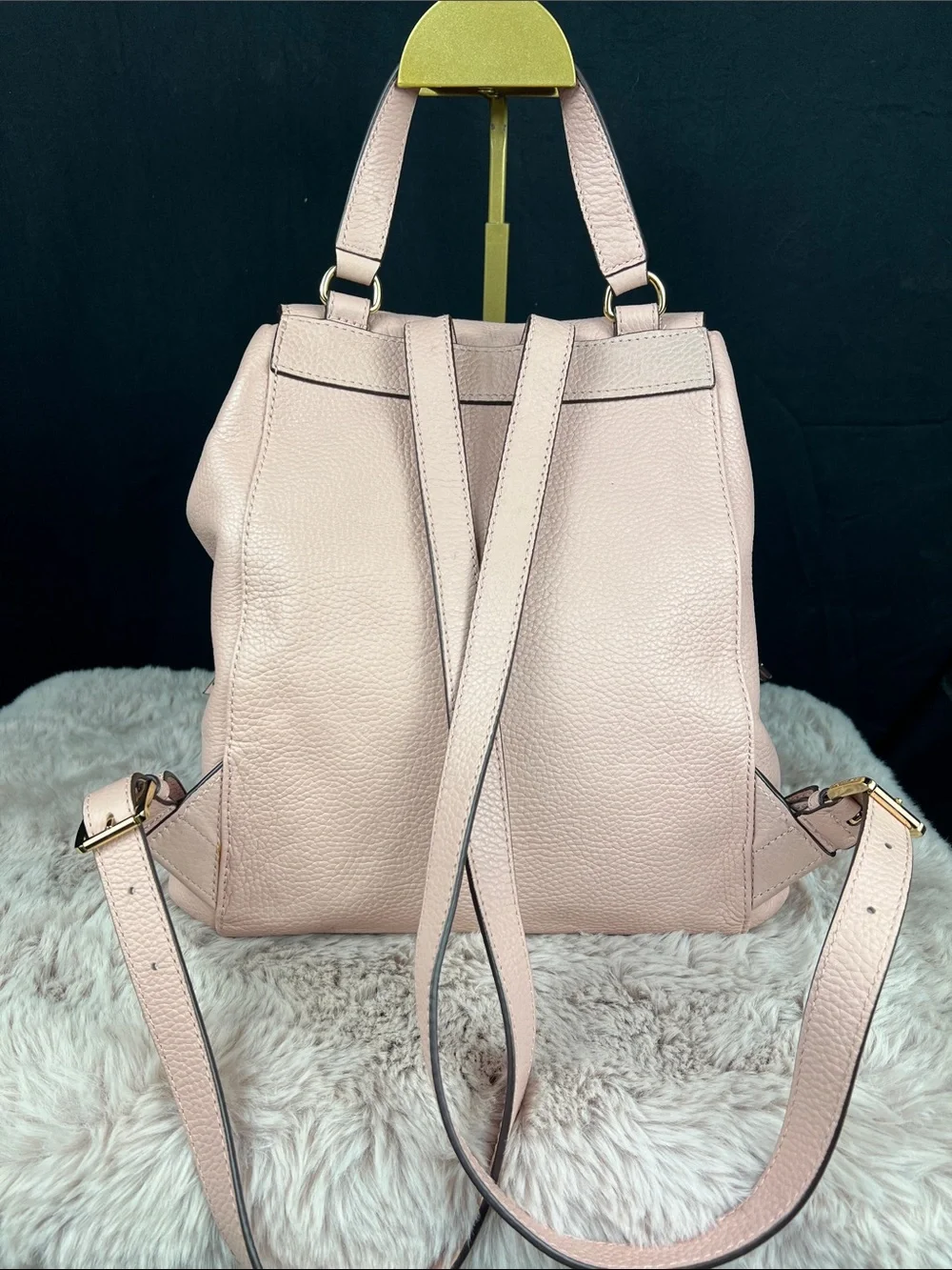 Michael Kors Riley Large Studded Leather Backpack Rose Pink 35F8CRLB7L